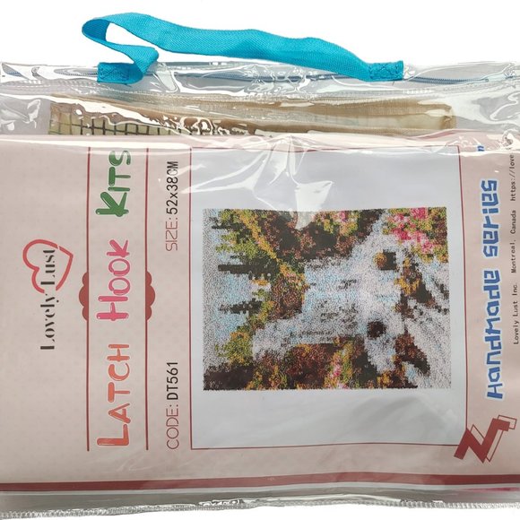 Rug Making Latch Hooking Kit | Tiger Waterfalls (52x38cm printed canvas) - Picture 5 of 7